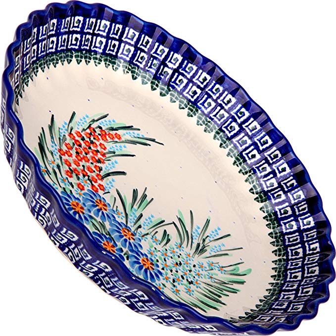 Polish Pottery Ceramika Boleslawiec-1212/169 9-7/8-Inch Pie Baker, Small